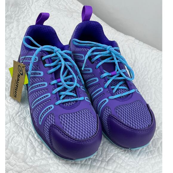 NWOB Nautilus Safety Footwear Women's Size 6EE Purple/Blue Safety Toe Shoe NEW - Picture 1 of 10